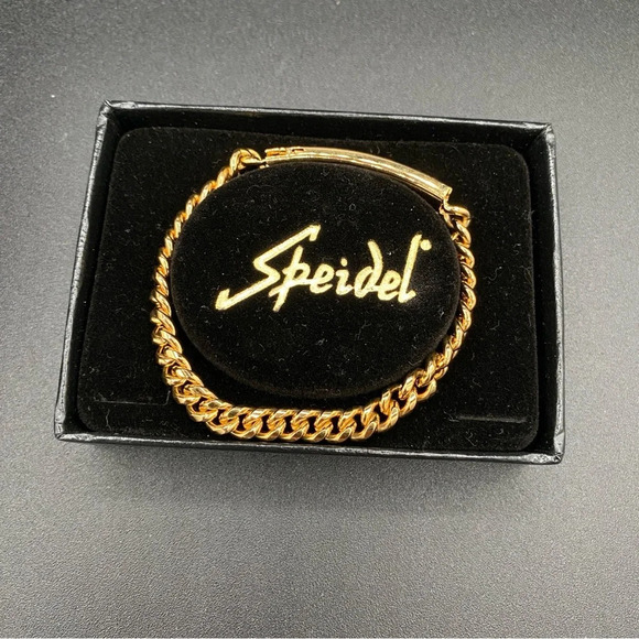 Speidel Gold Plated ID Bracelet Engraved Susie with Wide Cable Link Chain - Picture 5 of 11